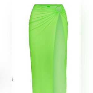 Skims MESH LONG SARONG| neon green(184)